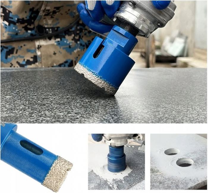 Set carote diamantate piatra gresie faianta beton 6-68mm M14 12piese (CAR668M14-2) [2]