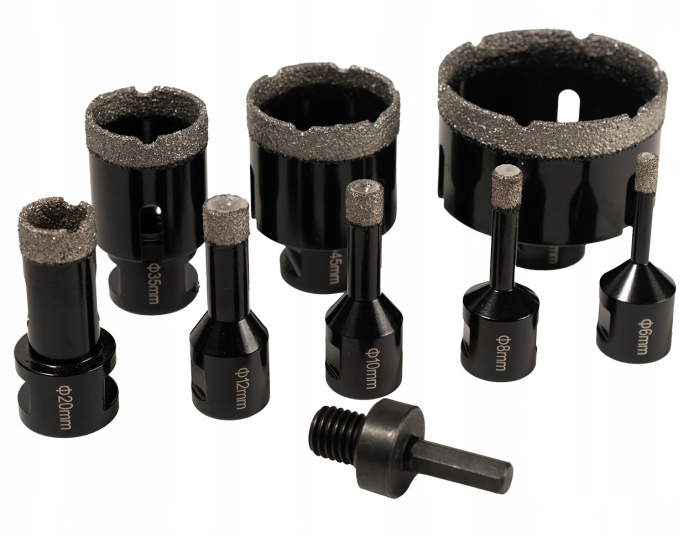Set carote diamantate piatra gresie faianta beton 6-68mm M14 12piese (CAR668M14-5) [4]