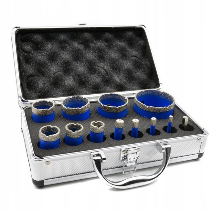 Set carote diamantate piatra gresie faianta beton 6-68mm M14 12piese (HM65101) [1]