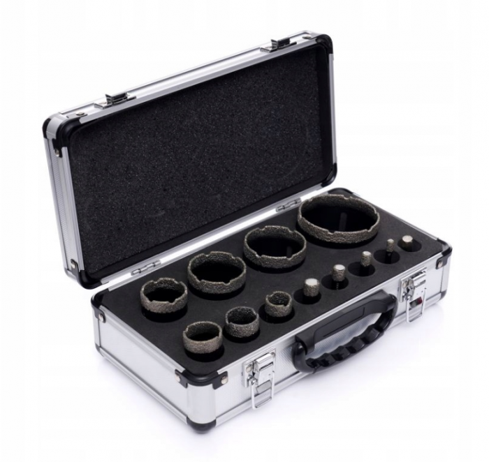 Set carote diamantate piatra gresie faianta beton 6-68mm M14 12piese (KD11227) [2]