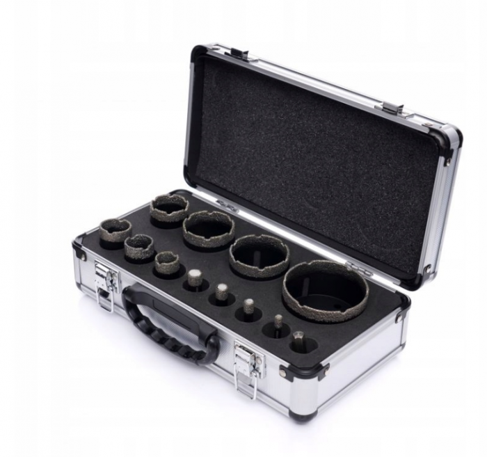 Set carote diamantate piatra gresie faianta beton 6-68mm M14 12piese (KD11227) [4]