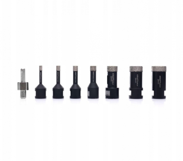 Set carote diamantate piatra gresie faianta beton 6-68mm M14 12piese (KD11227) [7]