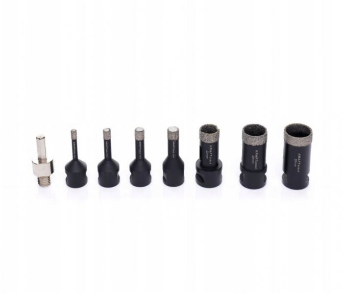 Set carote diamantate piatra gresie faianta beton 6-68mm M14 12piese (KD11227) [8]