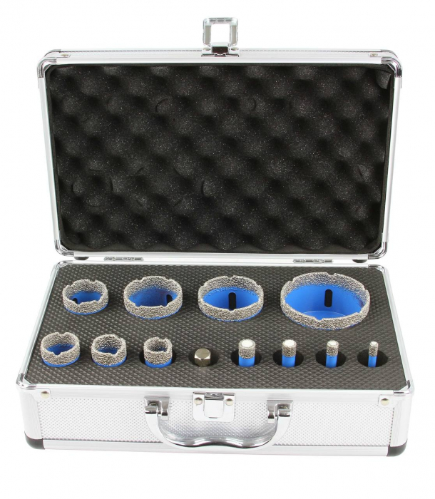 Set carote diamantate piatra gresie faianta beton 6-68mm M14 12piese (M22598 OW584) [3]