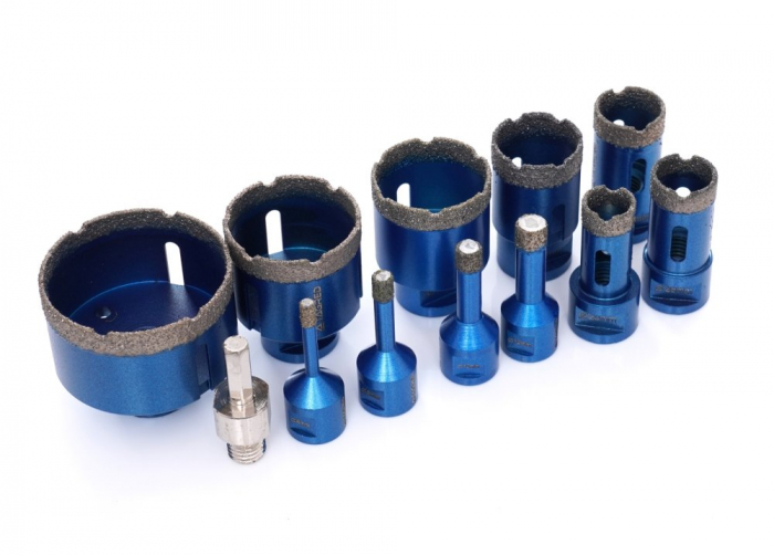 Set carote diamantate piatra gresie faianta beton 6-68mm M14 12piese (TA4086) [13]