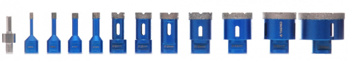 Set carote diamantate piatra gresie faianta beton 6-68mm M14 12piese (TA4086) [10]