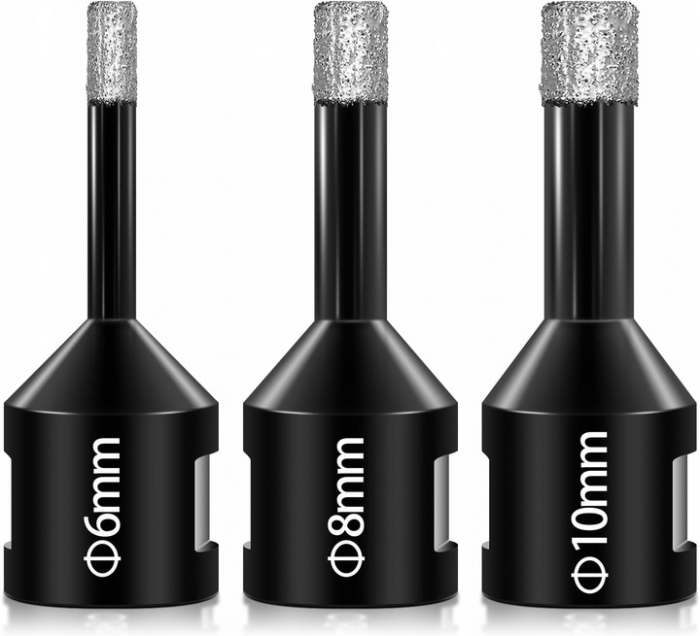 Set carote diamantate piatra gresie faianta beton 6-68mm M14 6piese (CAR668M14-14) [6]