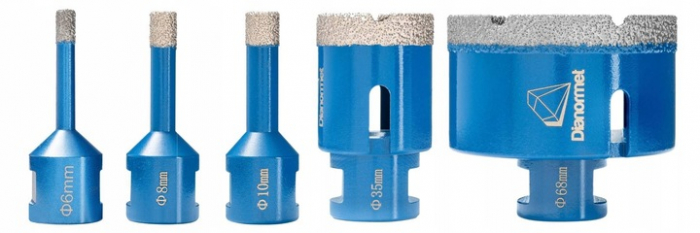 Set carote diamantate piatra gresie faianta beton 6-68mm M14 6piese (CAR668M14-15) [4]