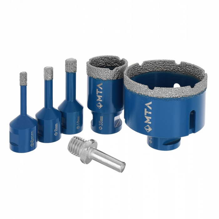 Set carote diamantate piatra gresie faianta beton 6-68mm M14 6piese (CAR668M14-17) [8]