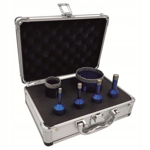 Set carote diamantate piatra gresie faianta beton 6-68mm M14 6piese (DK0519) [1]