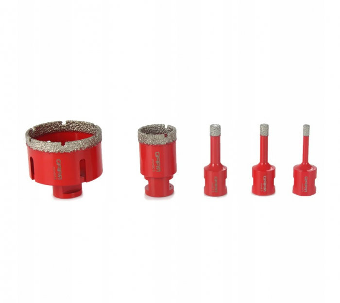 Set carote diamantate piatra gresie faianta beton 6-68mm M14 6piese  (KD11219) [3]