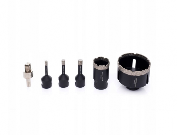 Set carote diamantate piatra gresie faianta beton 6-68mm M14 6piese (KD11226) [6]