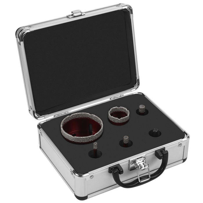 Set carote diamantate piatra gresie faianta beton 6-68mm M14 6piese (KD12643) [2]