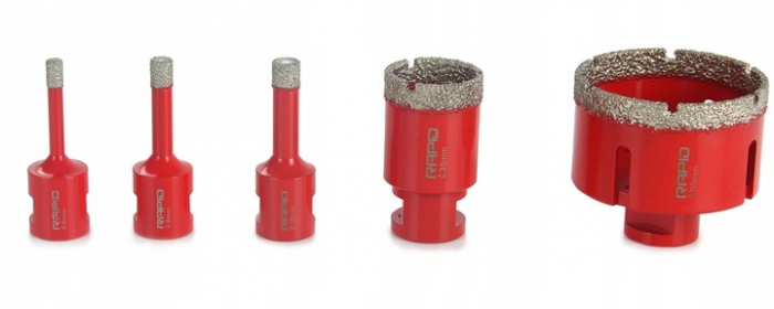 Set carote diamantate piatra gresie faianta beton 6-68mm M14 6piese (M22595) [4]