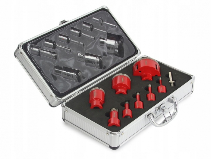 Set carote diamantate piatra gresie faianta beton 6-68mm M14 9piese (M22594) [4]