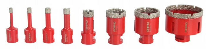 Set carote diamantate piatra gresie faianta beton 6-68mm M14 9piese (M22594) [5]