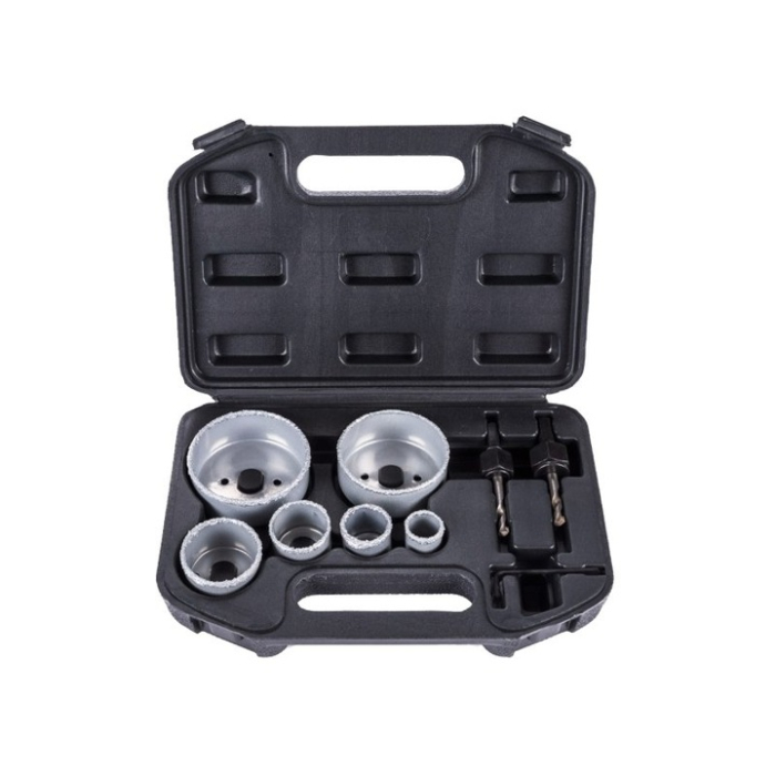 Set carote Wolfram otelite 22-73mm cu ghidaj 9piese (S10332) [5]