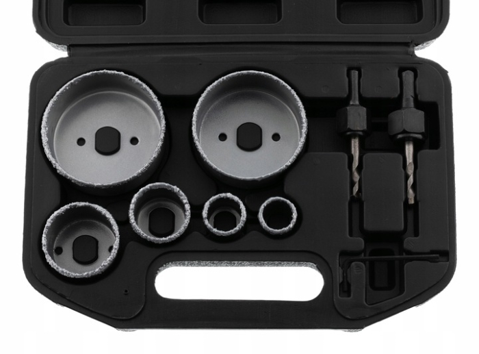 Set carote Wolfram otelite 22-73mm cu ghidaj 9piese (S10332) [3]