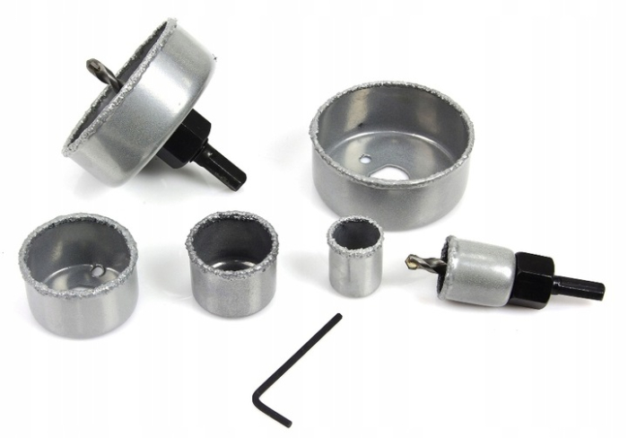 Set carote Wolfram otelite 22-73mm cu ghidaj 9piese (S10332) [6]