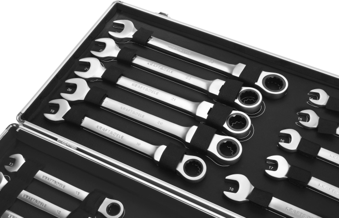 Set chei combinate cu clichet 6-32 mm, 22 piese, geanta transport (KD11053) [7]