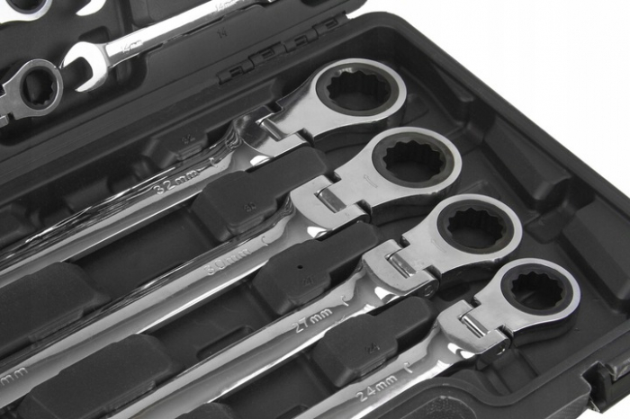 Set chei combinate cu clichet articulate 13 piese 8-32mm (M58613) [4]