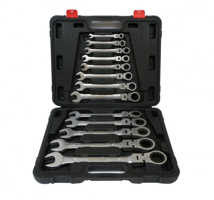 Set chei combinate cu clichet articulate 13 piese 8-32mm (SK-013-01) [2]