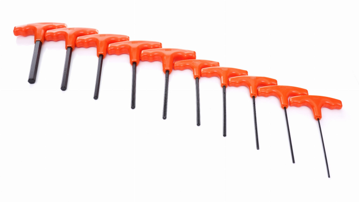 Set chei hexagonale imbus cu maner 10 piese, cu suport (KD10948) [4]