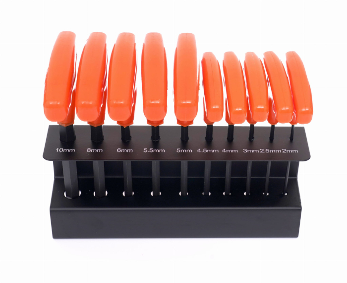 Set chei hexagonale imbus cu maner 10 piese, cu suport (KD10948) [2]