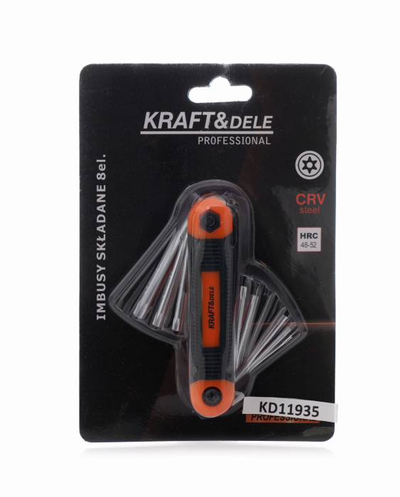 Set chei hexagonale imbus pliabile tip briceag 8 elemente (KD11934) [3]