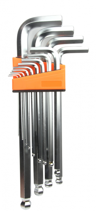 Set chei imbus 2-19mm cu bila si maner 13piese hexagonal (M66429) [2]