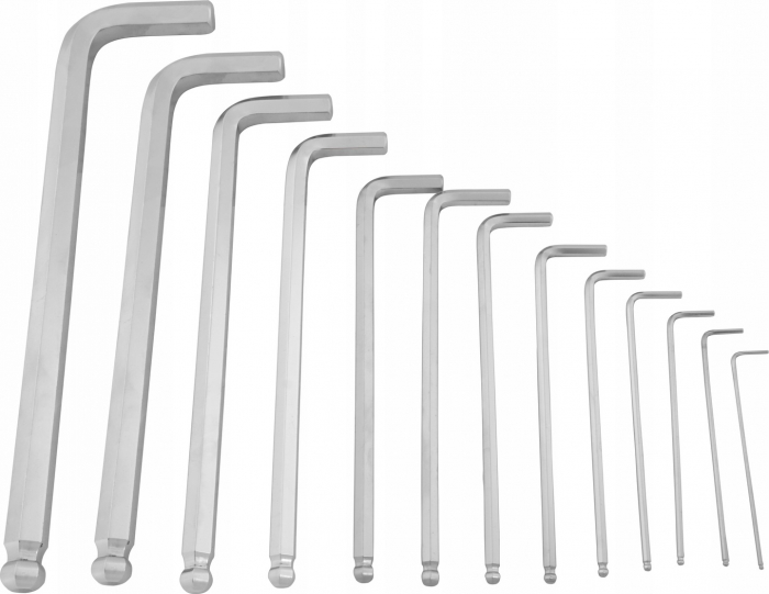 Set chei imbus 2-19mm cu bila si maner 13piese hexagonal (V35506) [6]