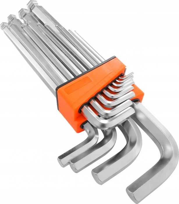 Set chei imbus 2-19mm cu bila si maner 13piese hexagonal (V35506) [3]