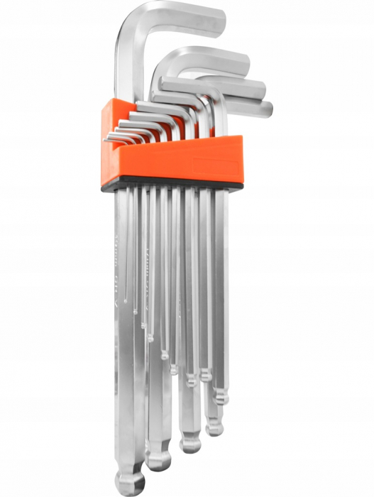 Set chei imbus 2-19mm cu bila si maner 13piese hexagonal (V35506) [7]
