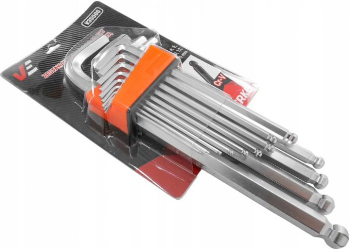 Set chei imbus 2-19mm cu bila si maner 13piese hexagonal (V35506) [2]