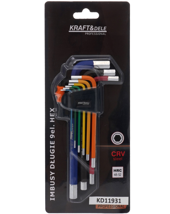 Set chei imbus HEX 9 piese, otel CR-V, 1.5-10 mm (KD11931) [11]