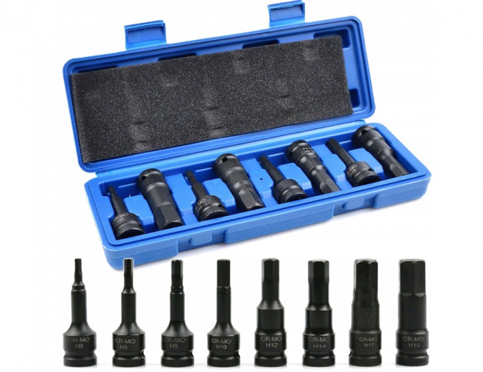 Set chei impact hexagonale  H5-H19 imbus 8 piese (G10525) [1]
