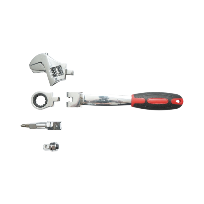 Set chei inelare cu clichet 8-19mm cap detasabil interschimbabil cheie reglabila biti 26 piese (DISTN63) [5]