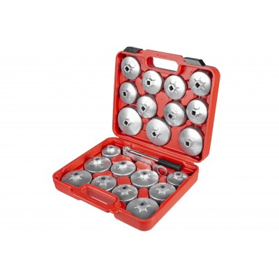 Set chei pentru filtre de ulei cu clichet, 65-101 mm, 23 piese, cu valiza (LEX23) [2]