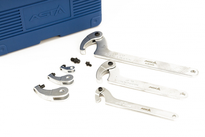 Set chei reglabile tip carlig articulate cu cioc si pin 35-120mm (A-AHW8) [5]