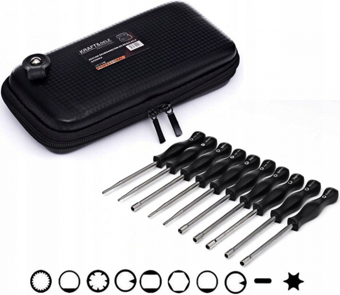 Set chei surublenita reglarea instrument reglaj carburator 10 piese (KD11246) [1]