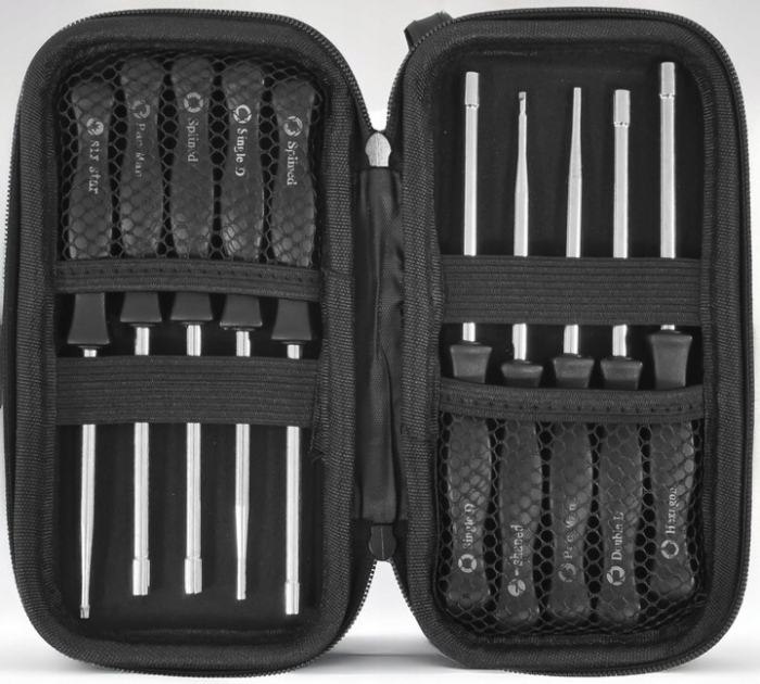 Set chei surublenita reglarea instrument reglaj carburator 10 piese (V86223) [9]