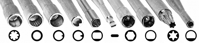 Set chei surublenita reglarea instrument reglaj carburator 10 piese (V86223) [2]