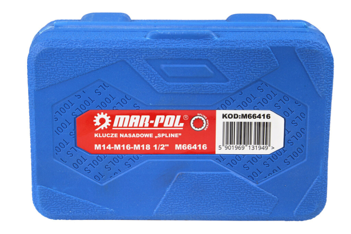 Set chei tubulare impact Spline 1/2" M14 M16 M18 6 piese CrMo (M66416) [6]