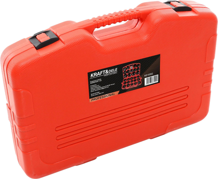 Set chei tubulare pentru filtru ulei 30 piese cu cheie reglabila 65-120mm (KD10502) [10]
