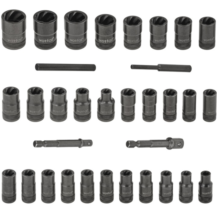 Set chei tubulare pentru suruburi deteriorate 6-19 mm 33 piese cu profil de prindere (VRF08085_2) [4]