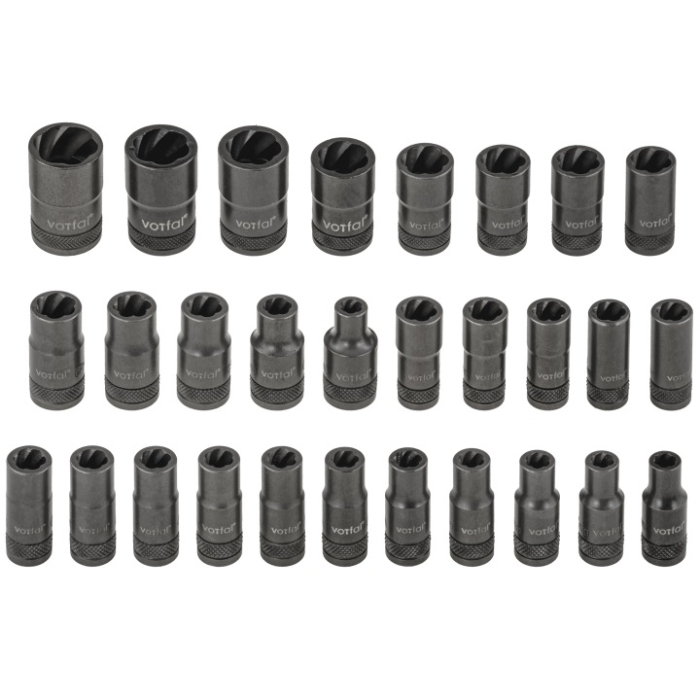 Set chei tubulare pentru suruburi deteriorate 6-19 mm 33 piese cu profil de prindere (VRF08085_2) [6]