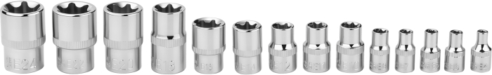 Set chei tubulare TORX 14 piese 1/4" 3/8" 1/2" 4-24mm in valiza pentru service auto si mecanica (KD10335) [15]