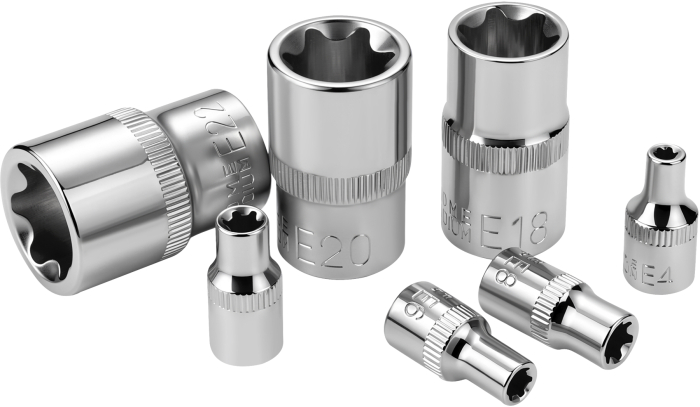 Set chei tubulare TORX 14 piese 1/4" 3/8" 1/2" 4-24mm in valiza pentru service auto si mecanica (KD10335) [17]