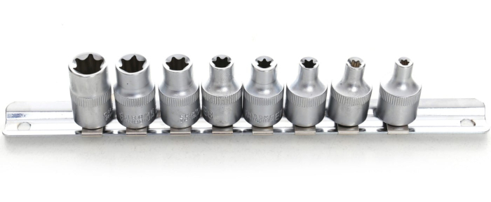 Set chei tubulare Torx E4-E14 38 8 buc cu suport sina (KD10230) [2]