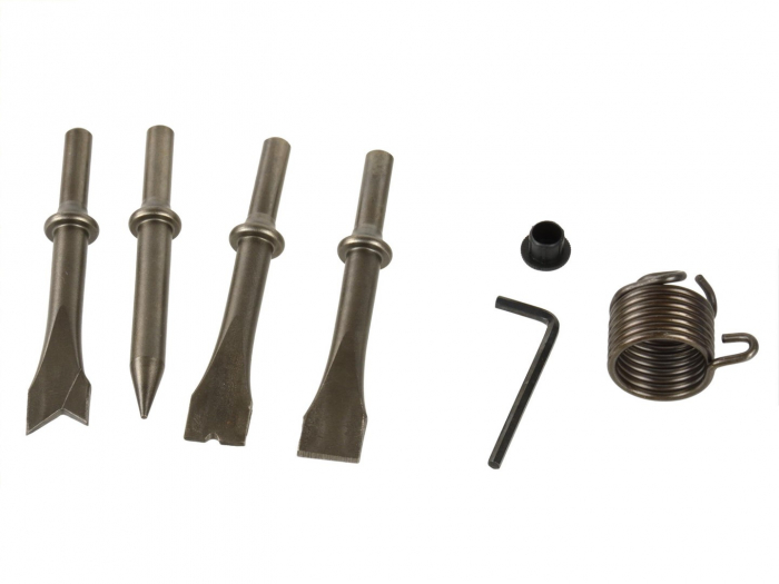 Set ciocan pneumatic curatare sablare cu ace + dalta pneumatica cu accesorii (G03145) [4]